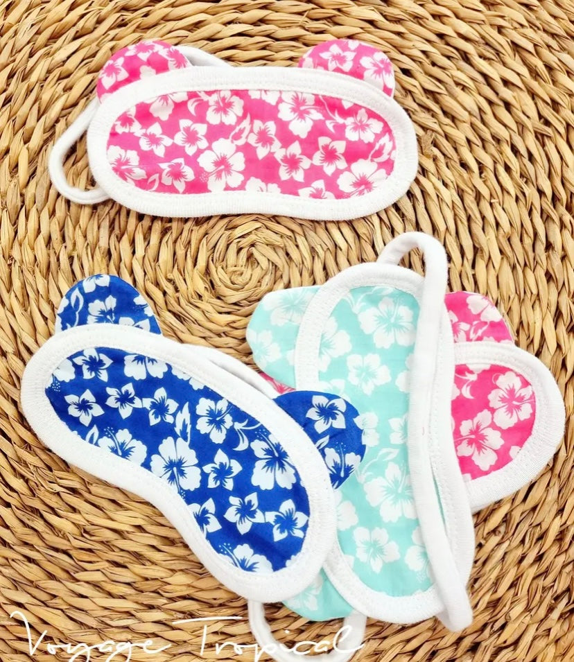 Masque de nuit enfant tropical hibiscus – 100% coton