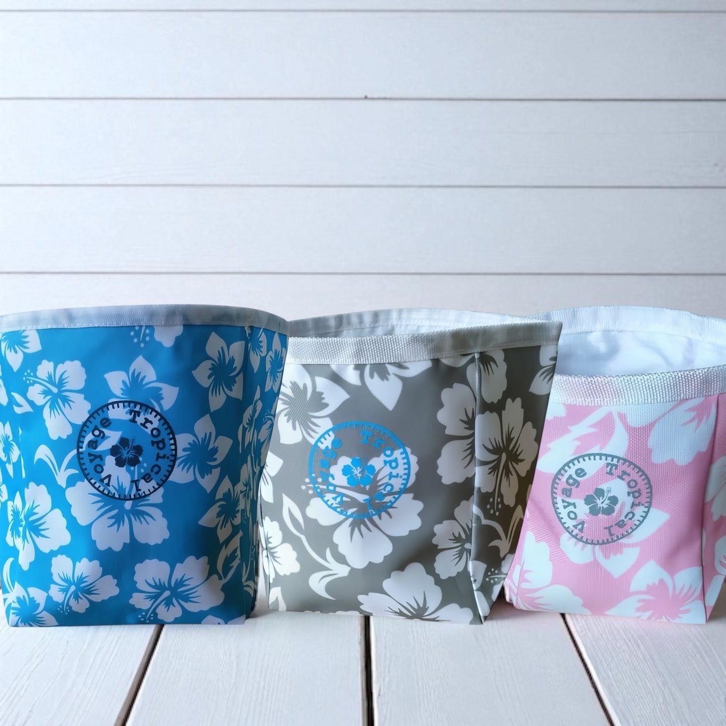 🌺 Vide-Poche Imprimé Hibiscus – 100% Coton Lavable