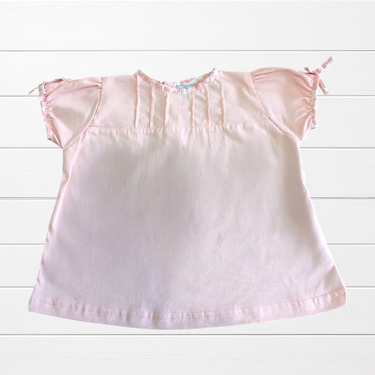 🌸 Haut Bébé Fille 3-12 mois – 100% coton, imprimé hibiscus