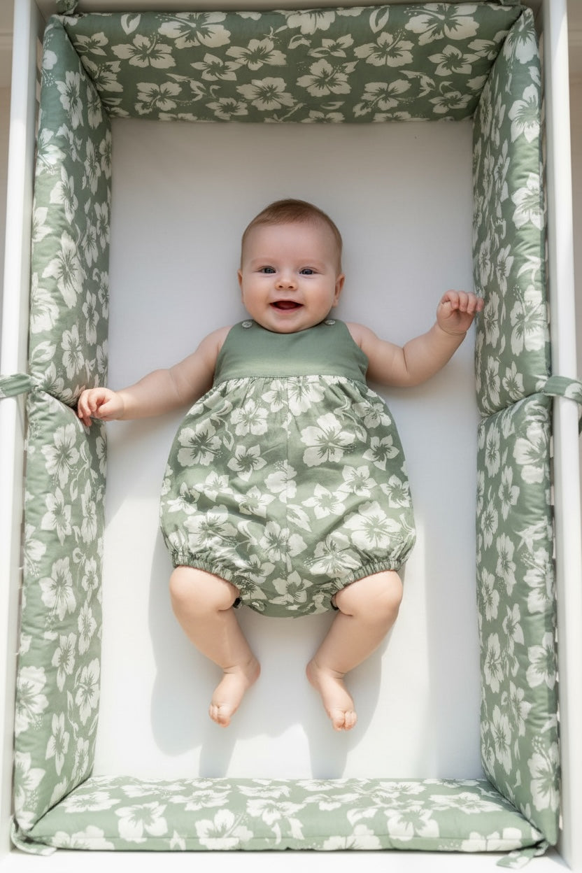 Photo du produit : Barboteuse bébé hibiscus