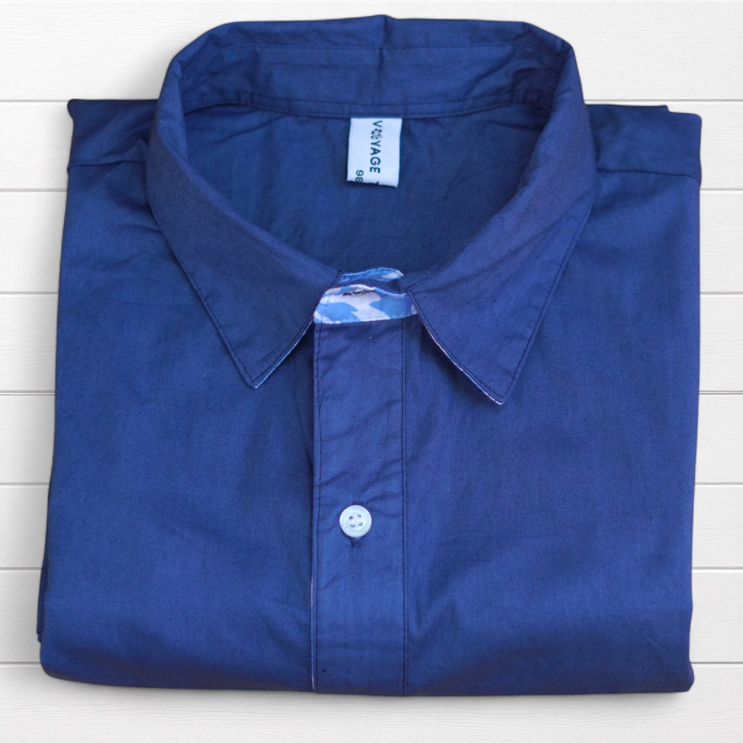 Chemise manches courtes imprimé hibiscus