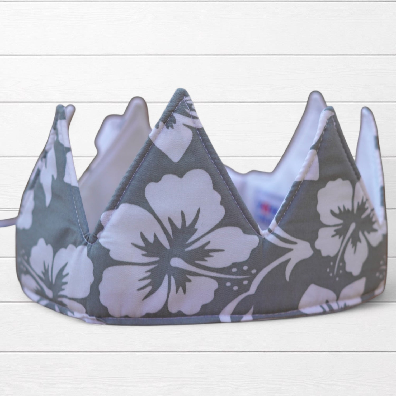 Couronne enfant tissu imprimé hibiscus Voyage Tropical
