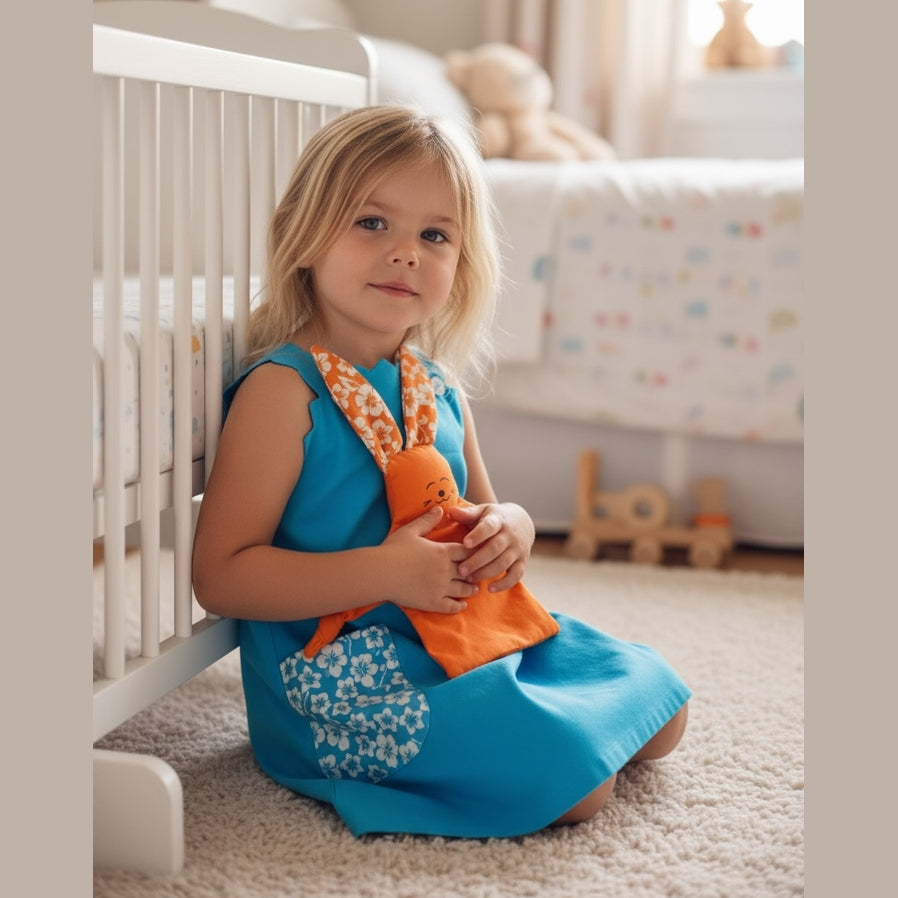 Photo du produit : Doudou lapin — oreille hibiscus