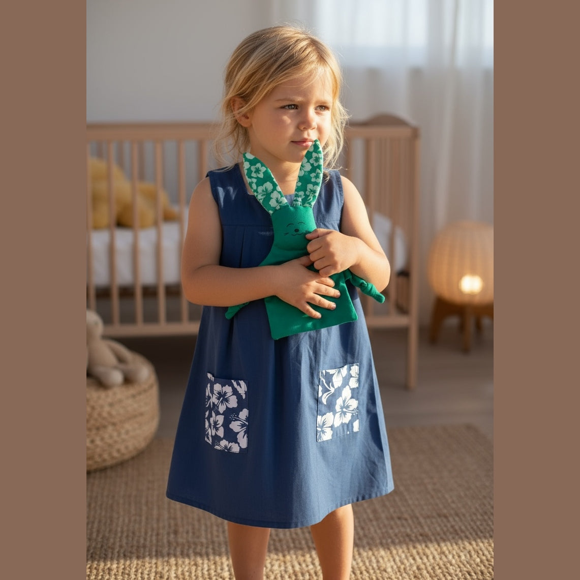 Photo du produit : Doudou lapin — oreille hibiscus