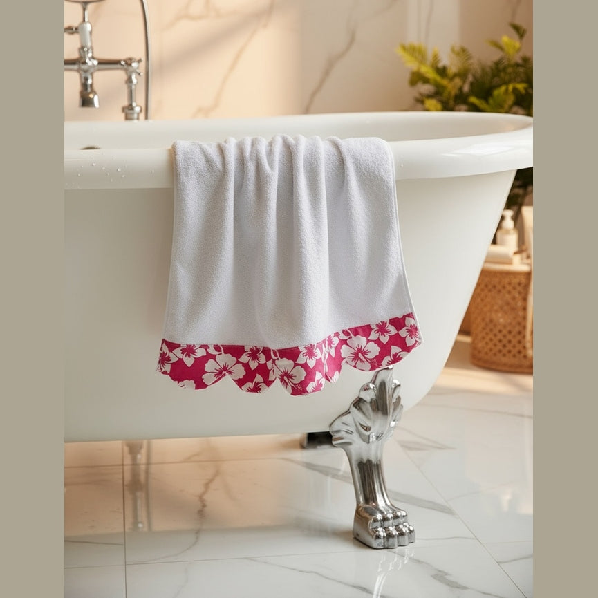 Photo du produit : Draps de bain à vague hibiscus