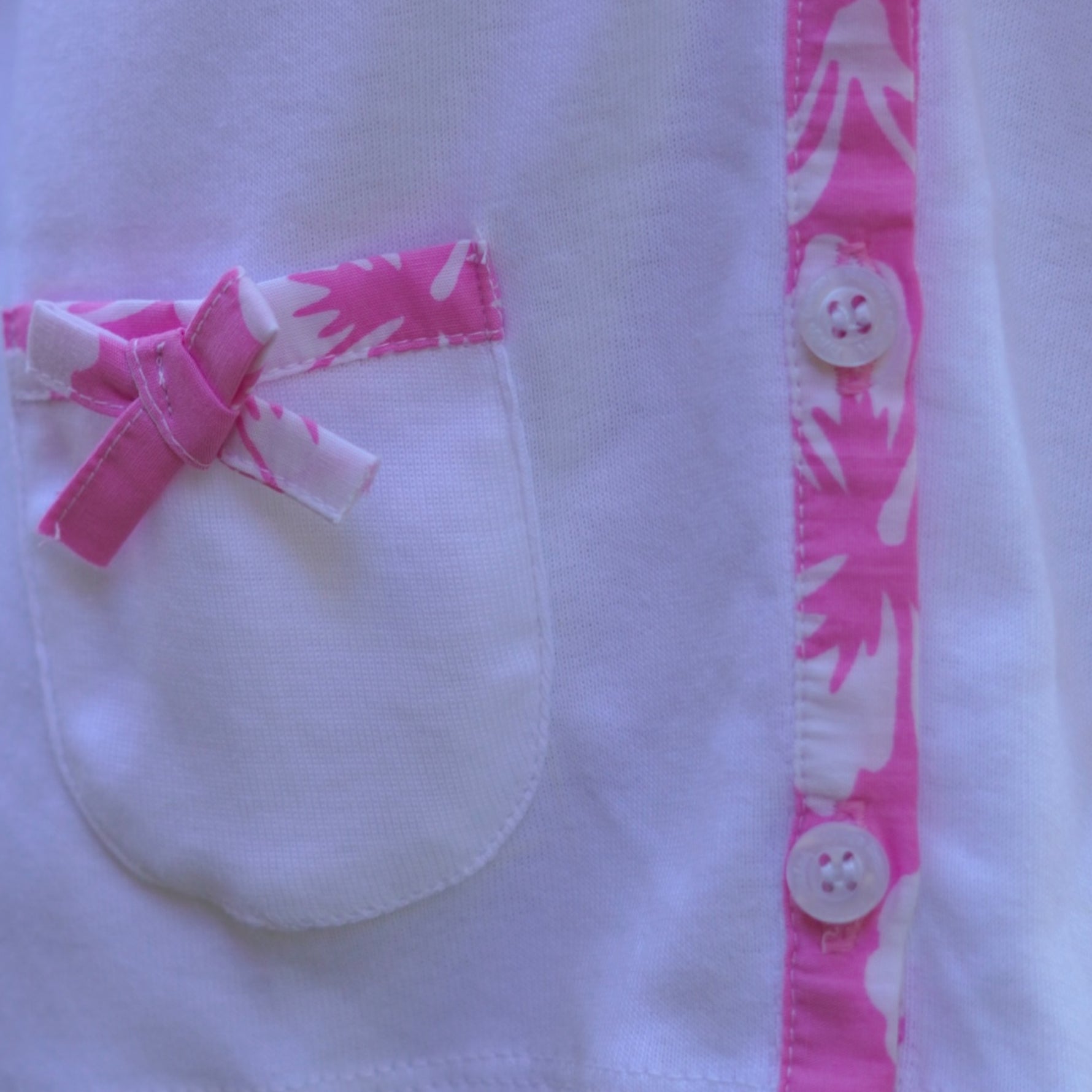 Photo du produit : Gillet fille liseré hibiscus