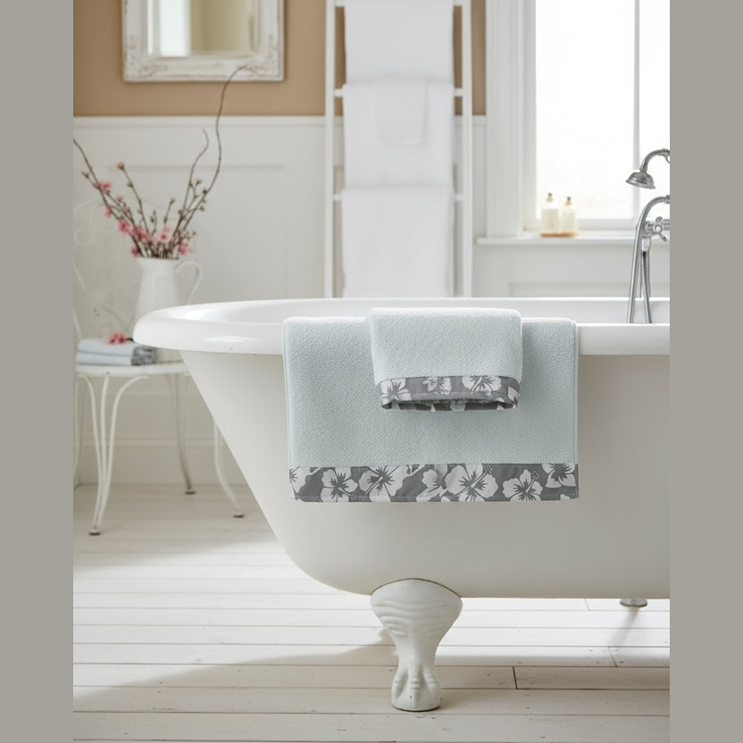 Photo du produit : Grand draps de bain tropical 100% coton — 100x170