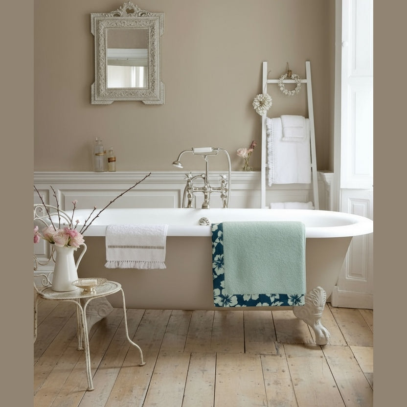 Photo du produit : Grand draps de bain tropical 100% coton — 100x170