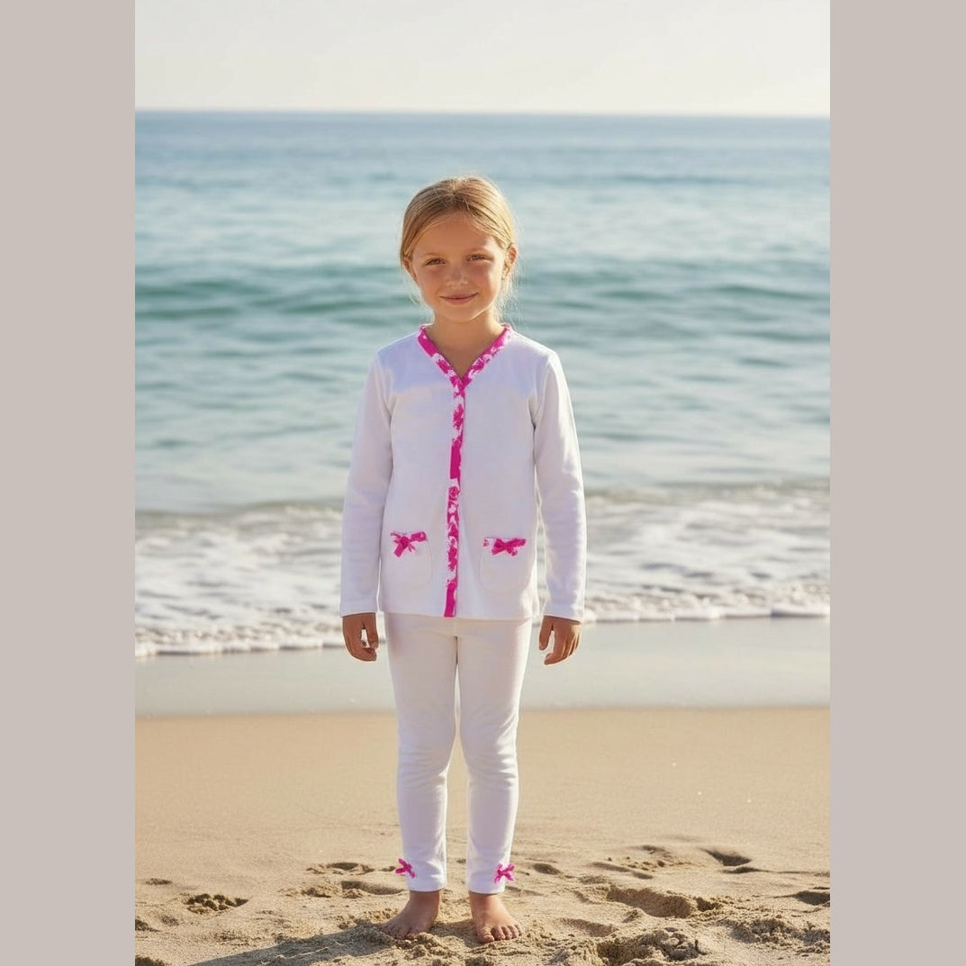 Photo du produit : Legging fille avec noeud hibiscus