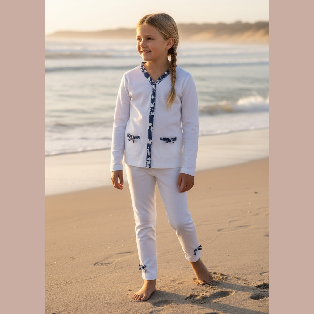 Photo du produit : Legging fille avec noeud hibiscus