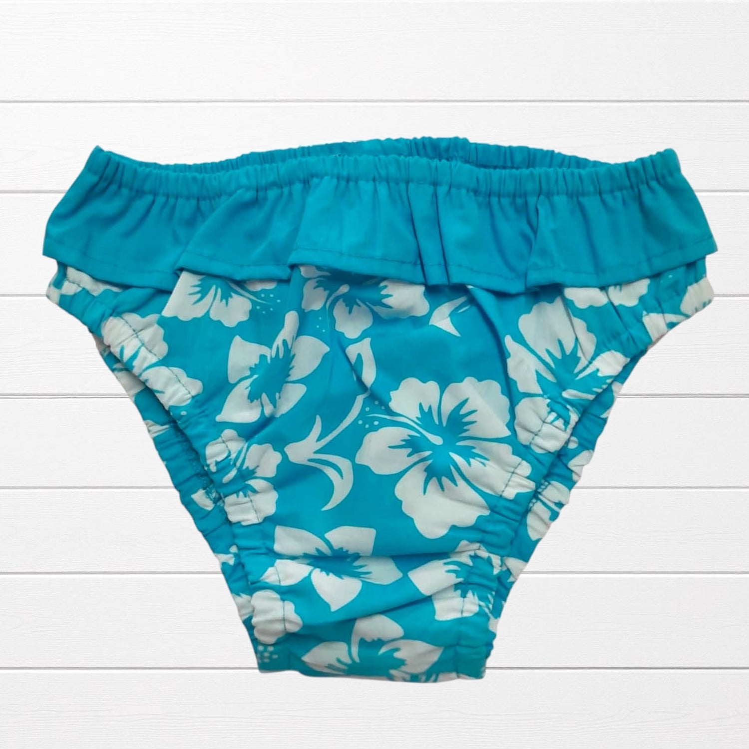 Maillot de bain fille culotte  imprimé hibiscus