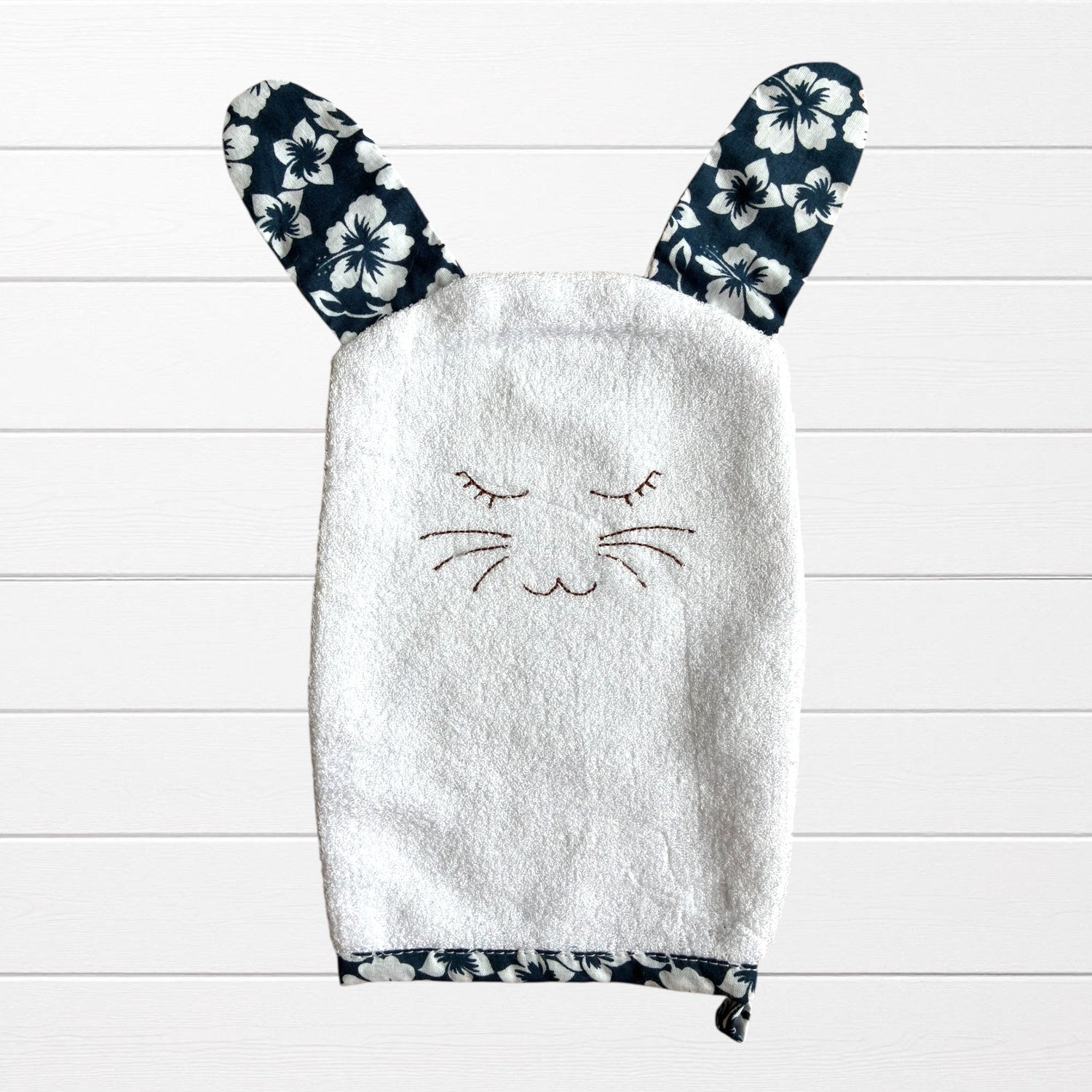 Gant de toilette lapin pour bébé
