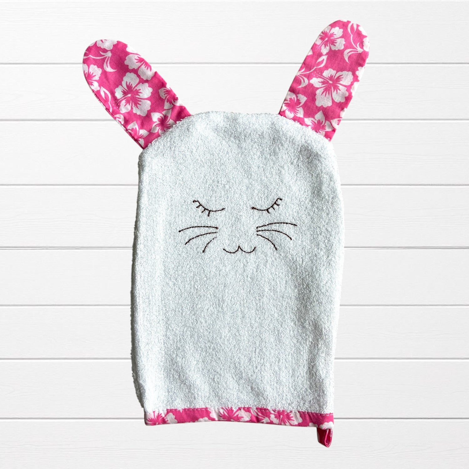 Gant de toilette lapin pour bébé