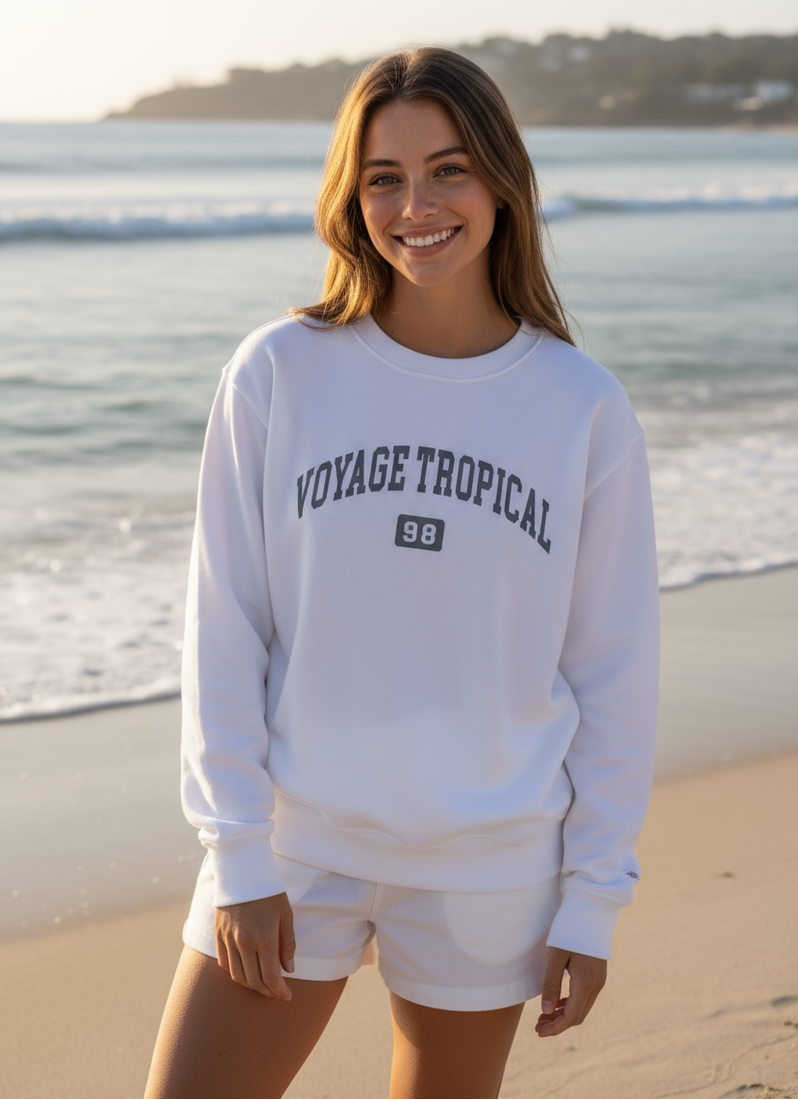 Sweat-shirt Femme Voyage Tropical 98 Hibiscus