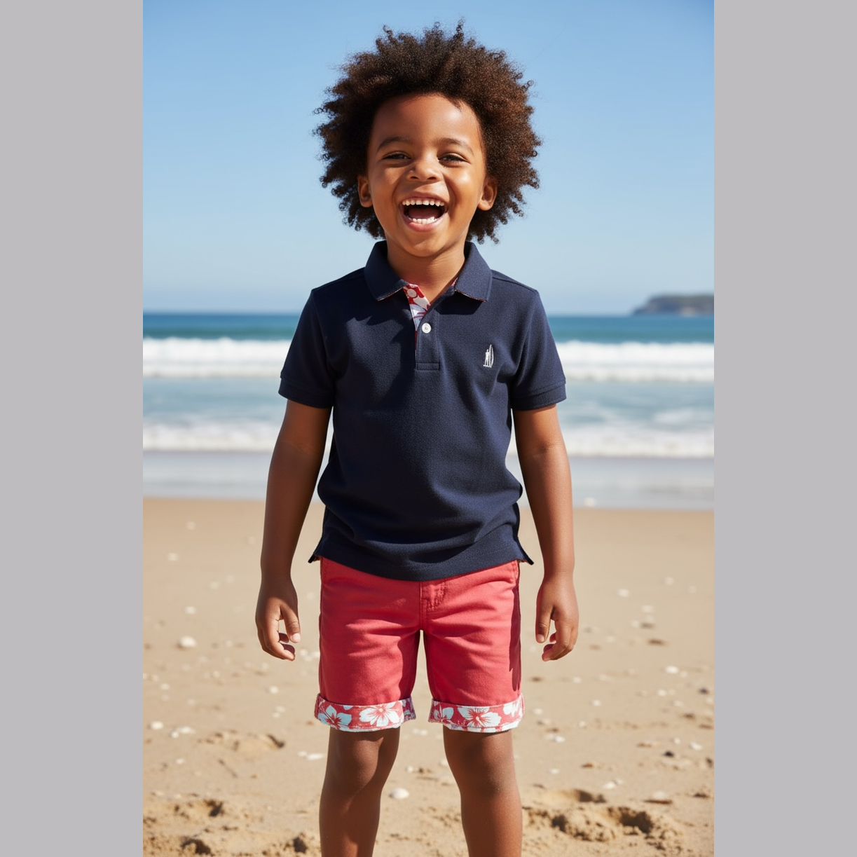 Boys' Hibiscus Cuff Shorts