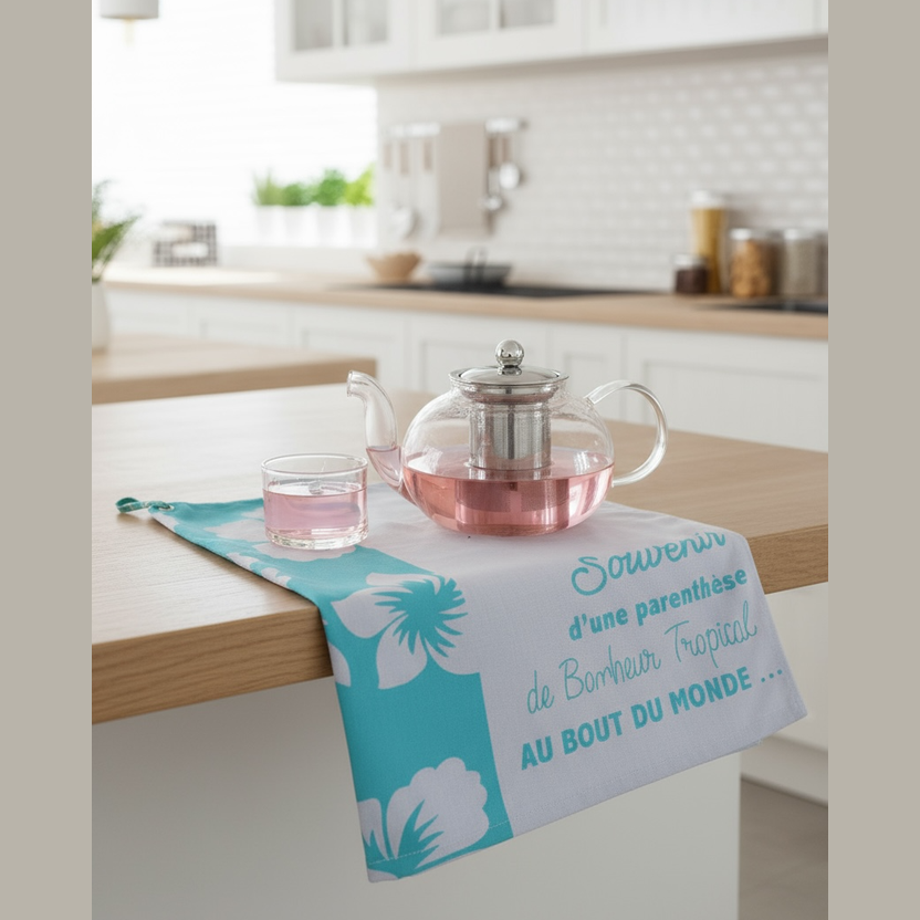 Serviette de thé rectangulaire Voyage Tropical