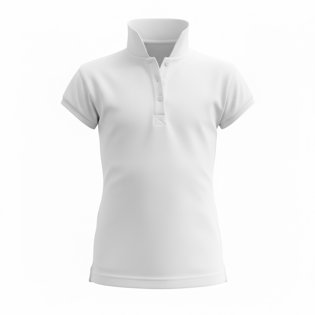 Girl's Customizable Tropical Polo Shirt — Short Sleeve