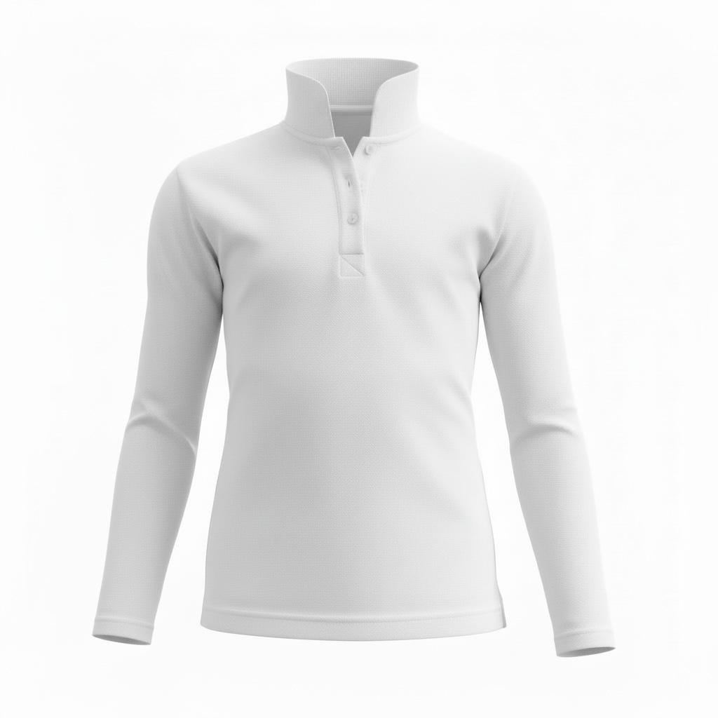 Girl's Customizable Tropical Polo Shirt — Long Sleeve