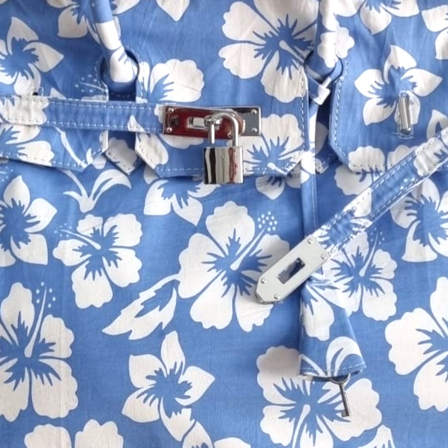 Sac à main  imprimé hibiscus