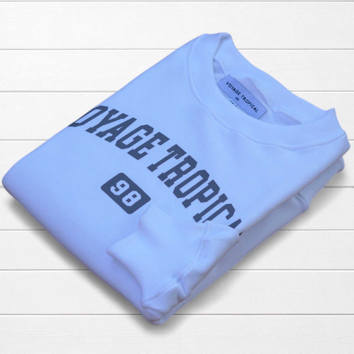 Photo du produit : Sweat-shirt voyage tropical 98 imprimé hibiscus femme