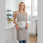 Photo du produit : Tablier long poche imprimée hibiscus