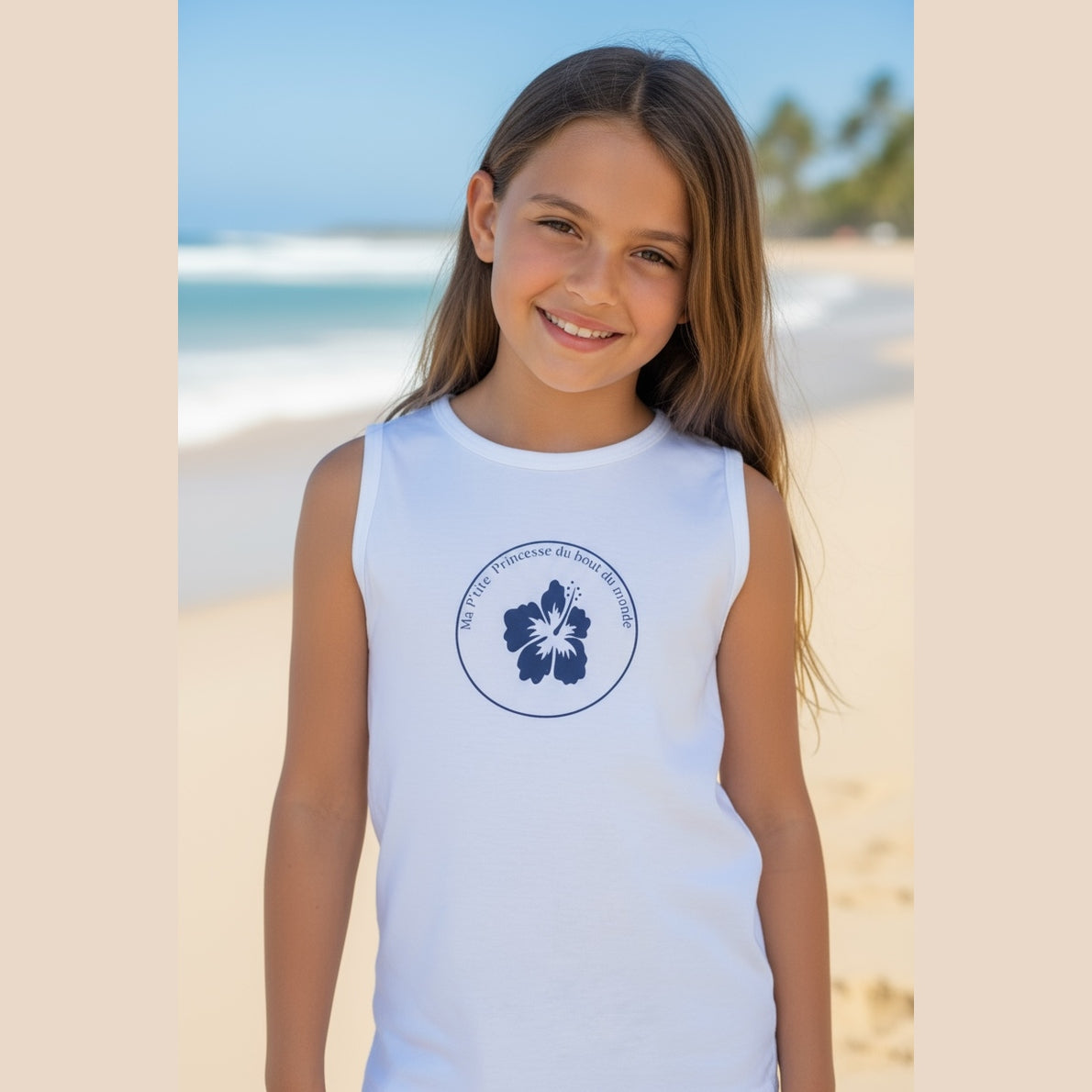 Photo du produit : T-shirt fille imprimé petite princesse du bout du monde