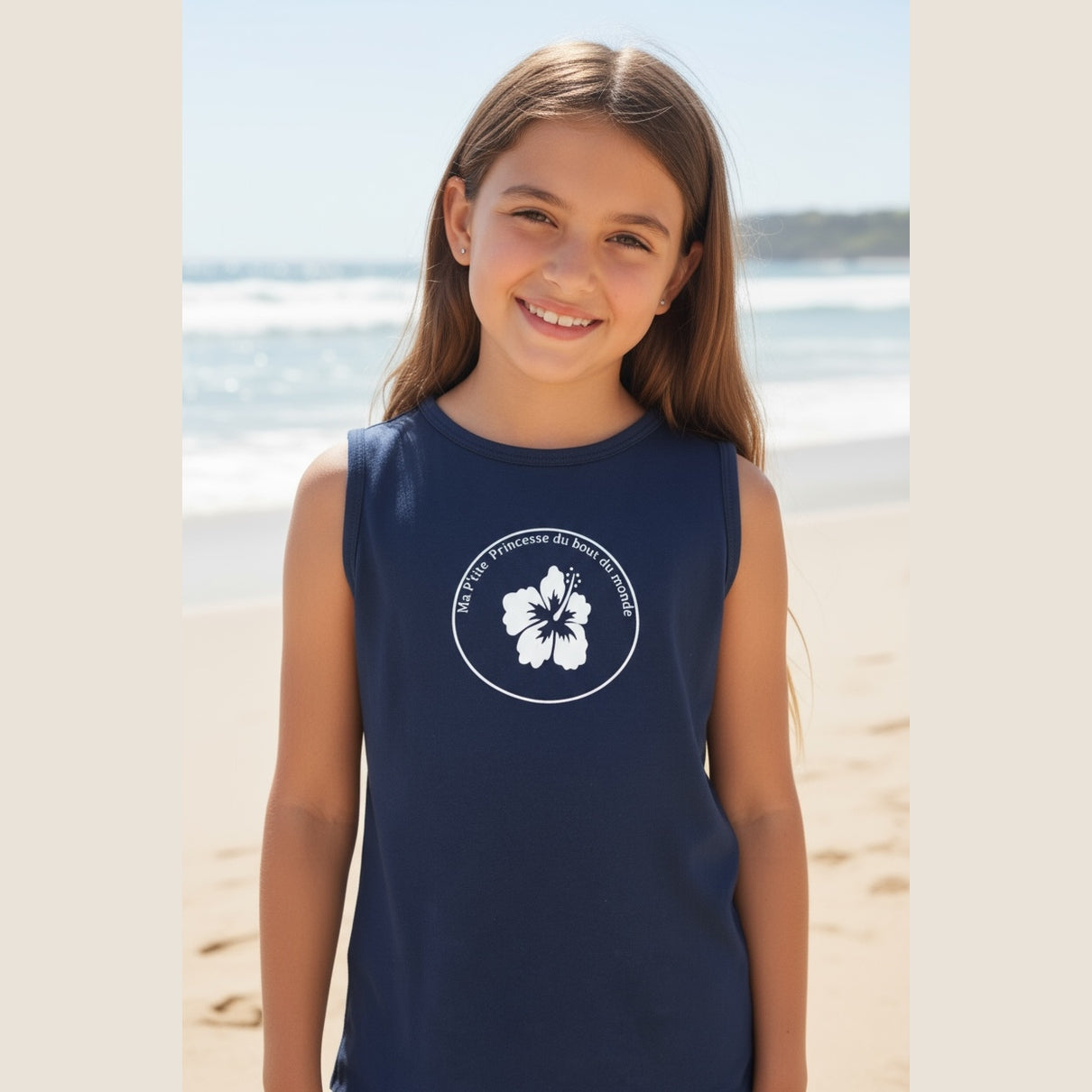 Photo du produit : T-shirt fille imprimé petite princesse du bout du monde
