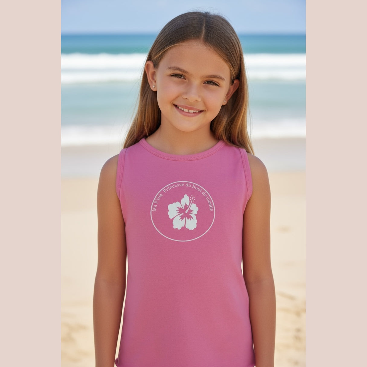 Photo du produit : T-shirt fille imprimé petite princesse du bout du monde