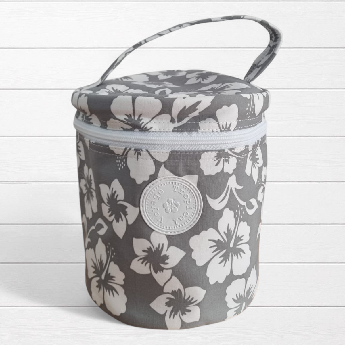 Photo du produit : Trousse ronde tube hibiscus 100% coton