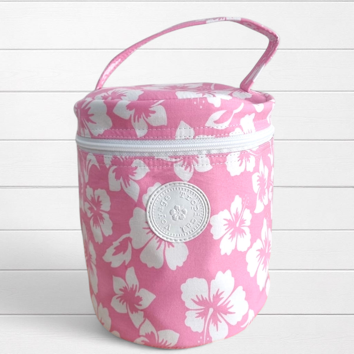 Photo du produit : Trousse ronde tube hibiscus 100% coton