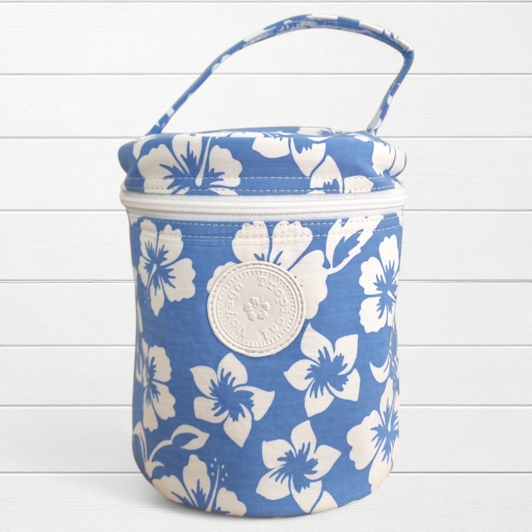 Photo du produit : Trousse ronde tube hibiscus 100% coton