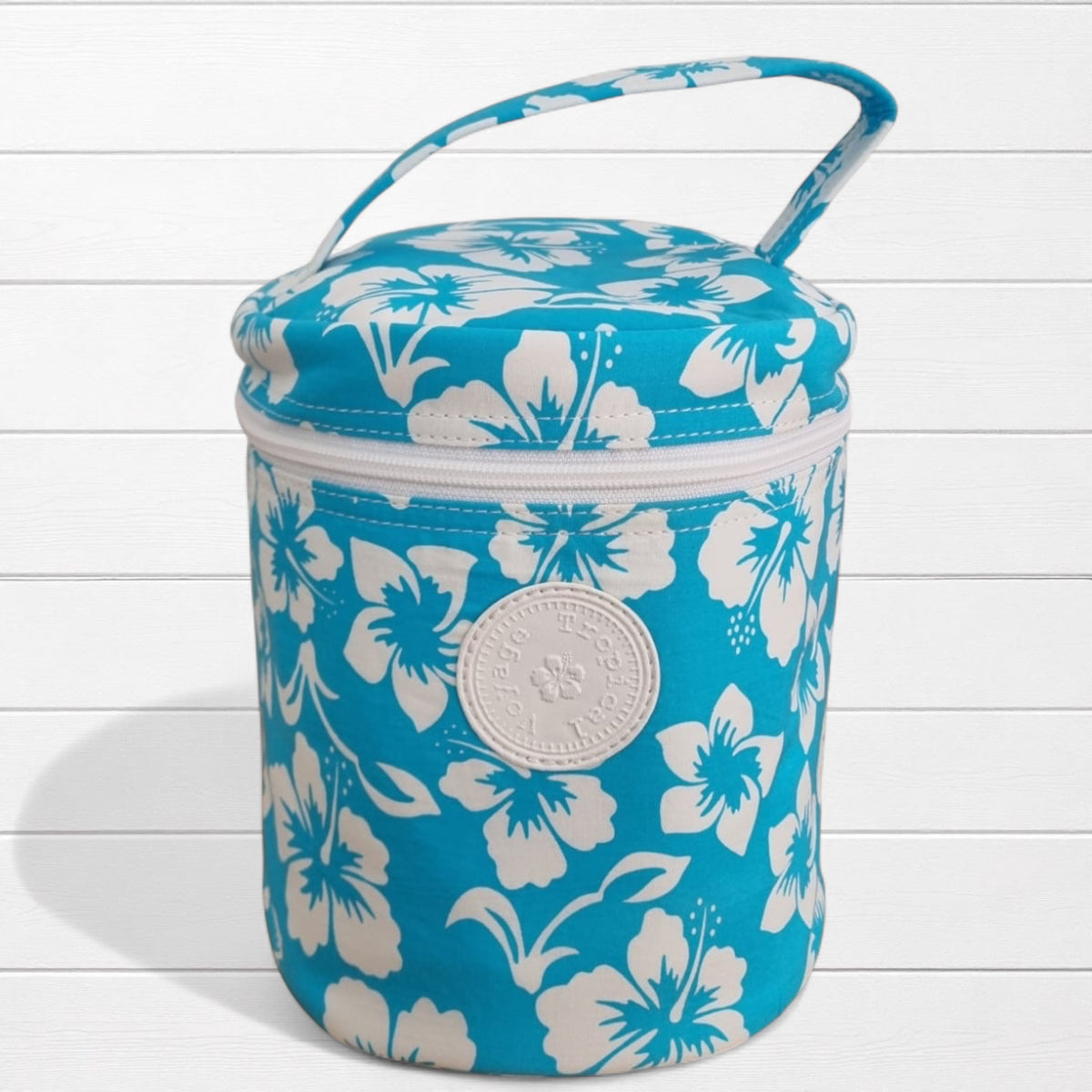 Photo du produit : Trousse ronde tube hibiscus 100% coton