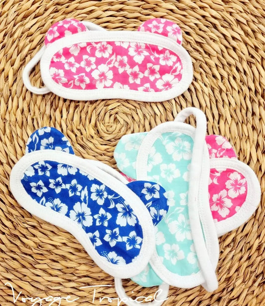 Masque de nuit enfant  tropical hibiscus – 100% coton