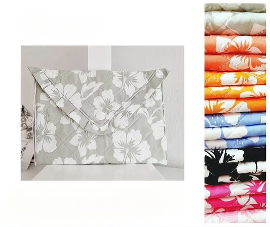 Pochette Volant Hibiscus – 100% Coton Lavable