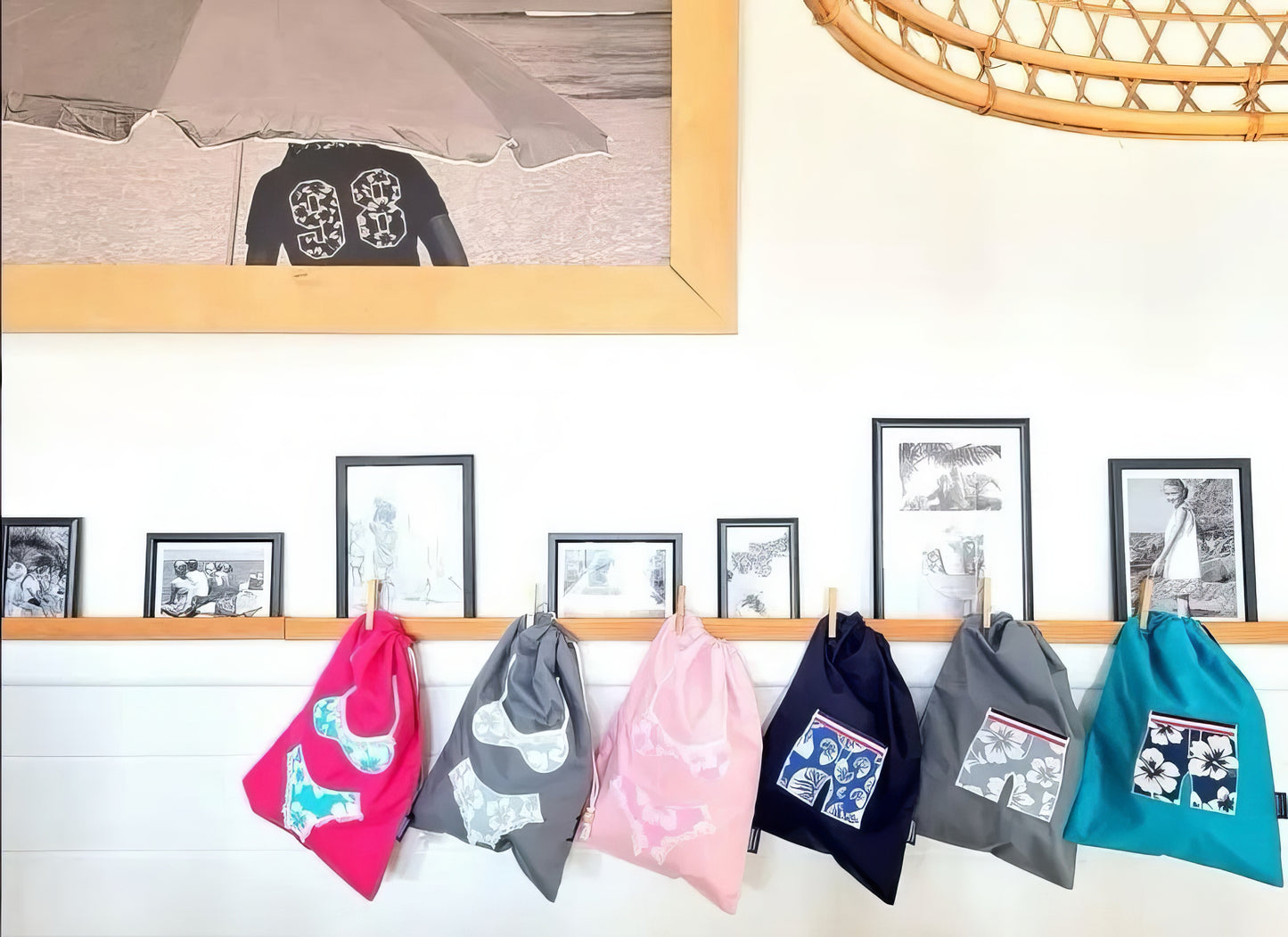 Sac à sous-vêtements imprimé hibiscus