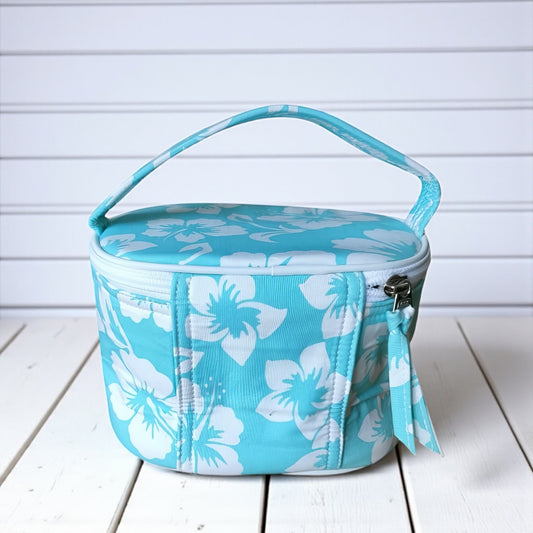 3️⃣ Trousse Ronde Hibiscus – 100% Coton Lavable
