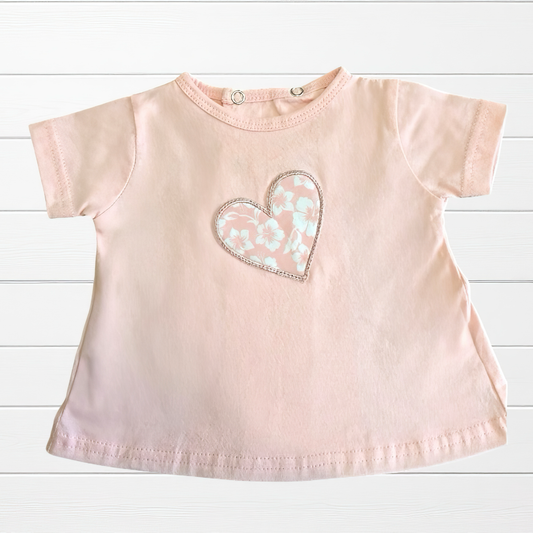 Haut bébé fille imprimé hibiscus – 3 à 12 mois