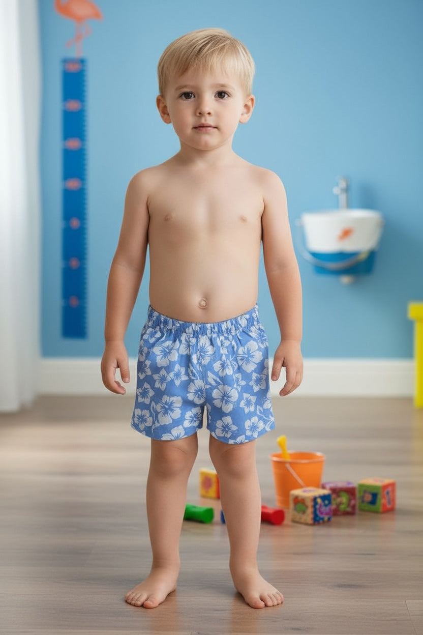 Photo du produit : Caleçon garçon imprimé hibiscus