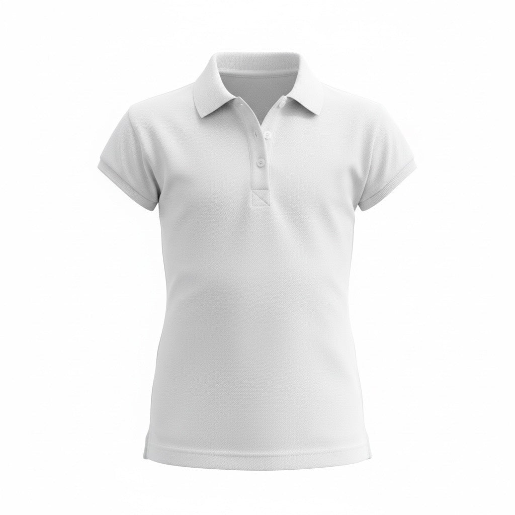 Girl's Customizable Tropical Polo Shirt — Short Sleeve