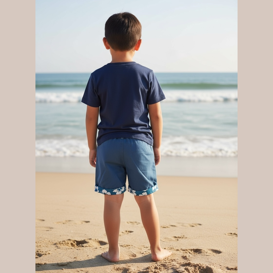 Boys' Hibiscus Cuff Shorts